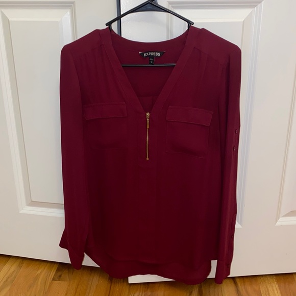 Express maroon blouse - Picture 1 of 2